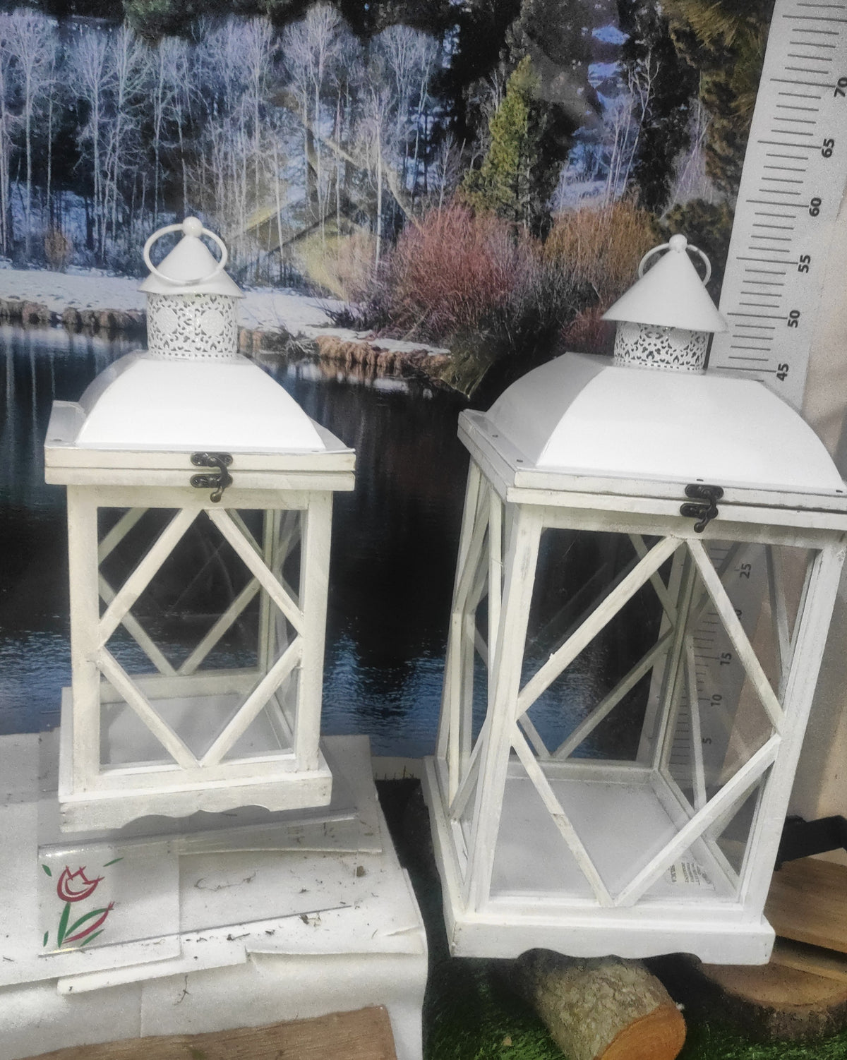 Set lanterne in legno