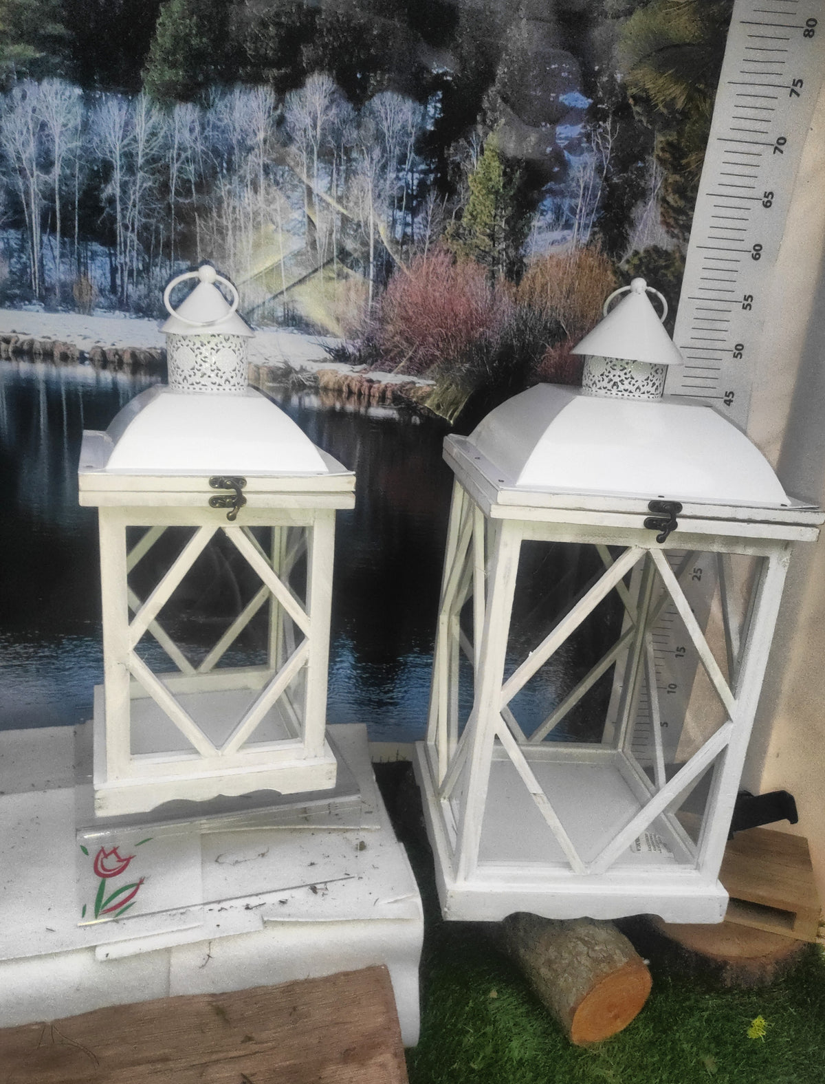 Set lanterne in legno