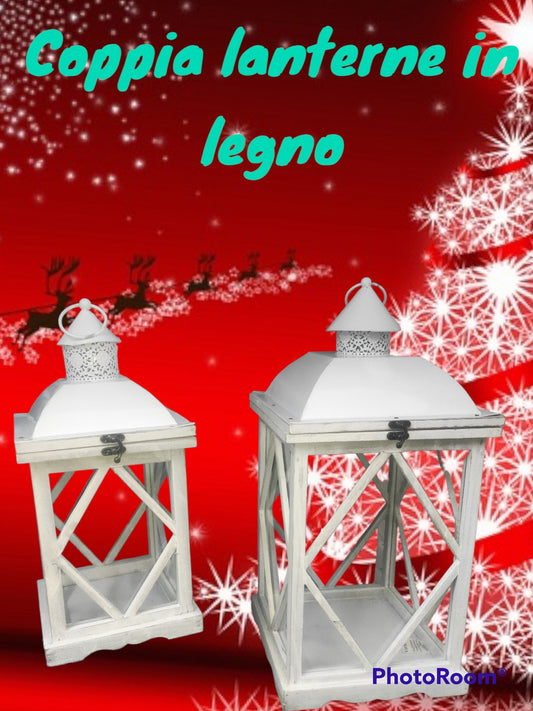 Set lanterne in legno